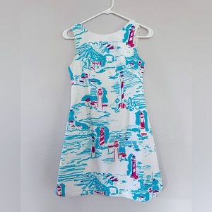 HTF Lilly Pulitzer Delia Lighthouse Shift Dress in Watch Out